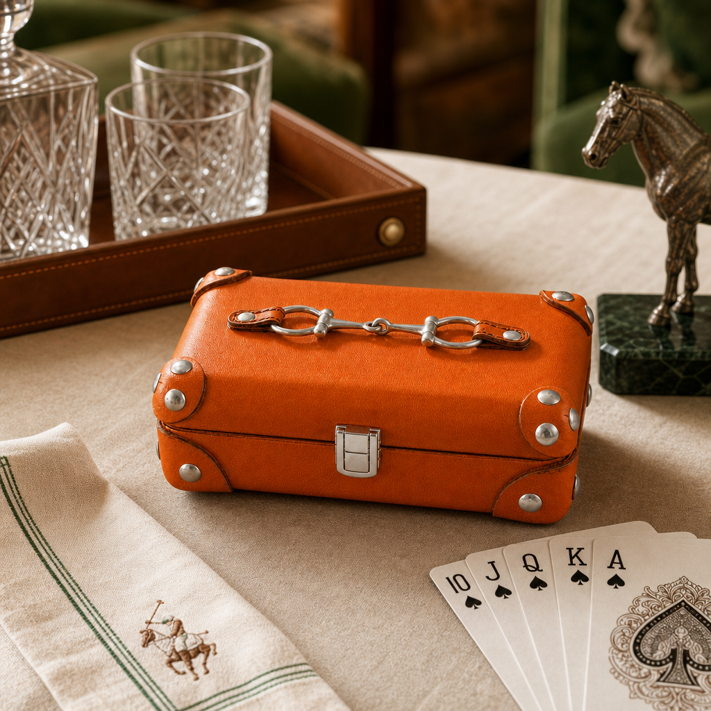 Bit Leather Amber Playing Card Set 5