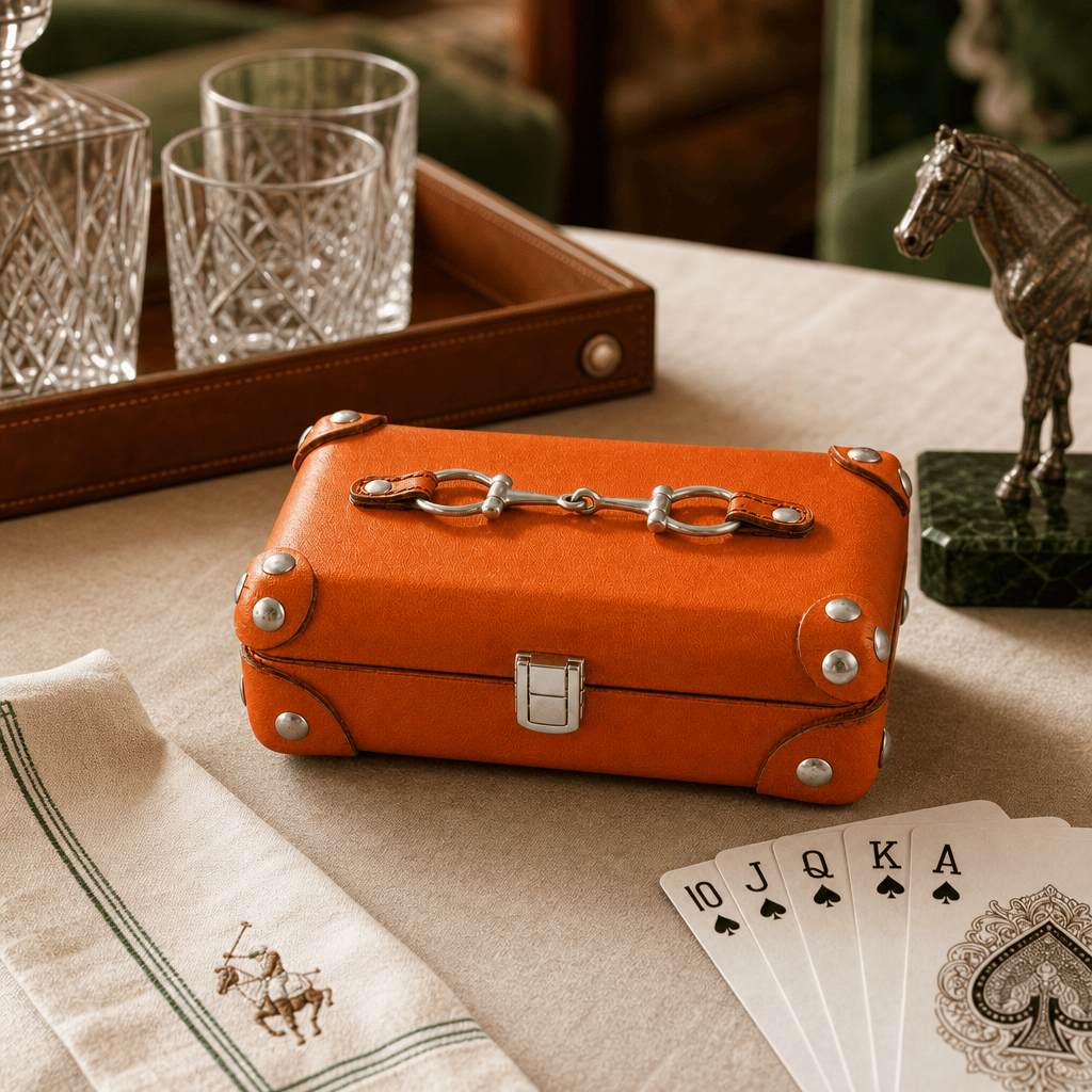 Bit Leather Amber Playing Card Set 5