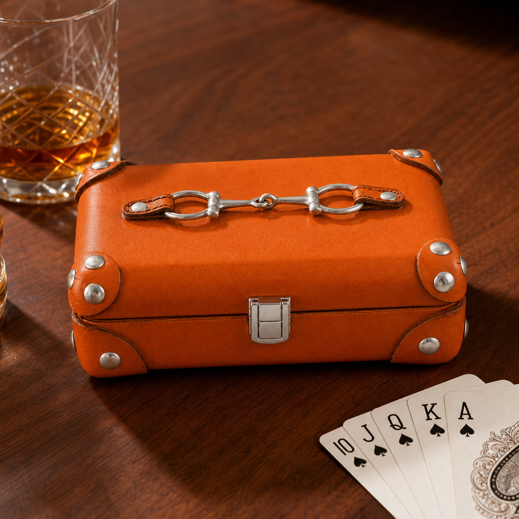 Bit Leather Amber Playing Card Set 10