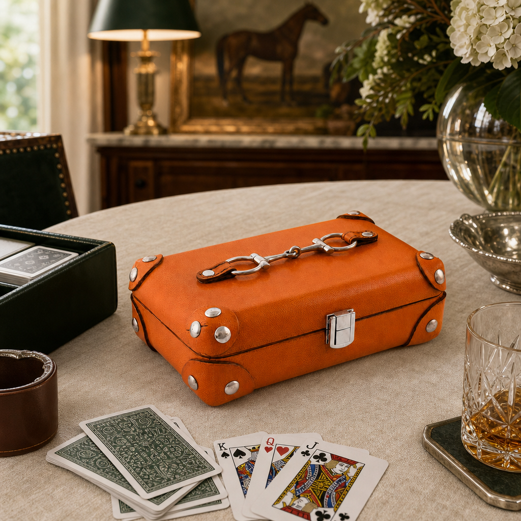 Bit Leather Amber Playing Card Set 6