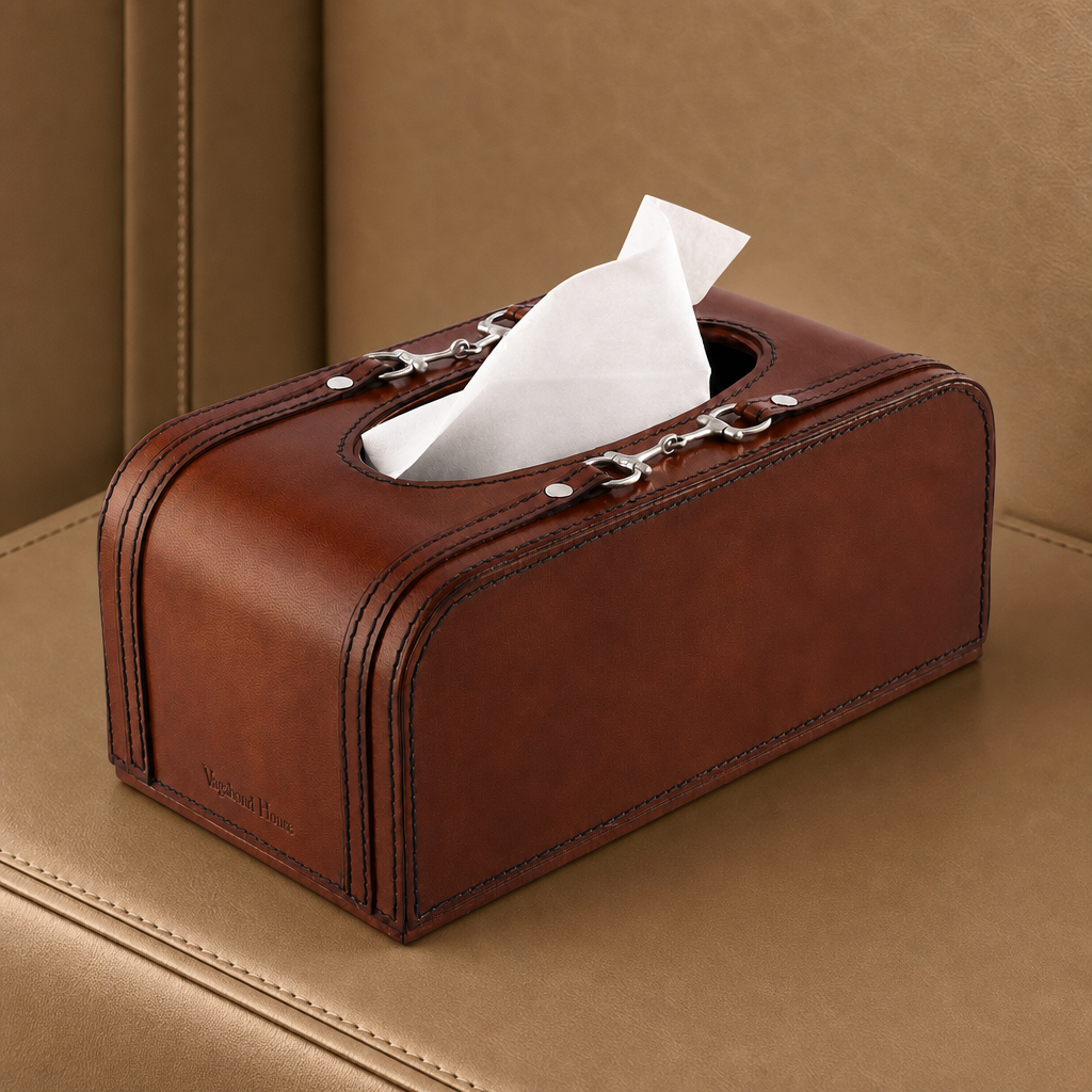 Premium Genuine Leather Bit Tissue Box 2