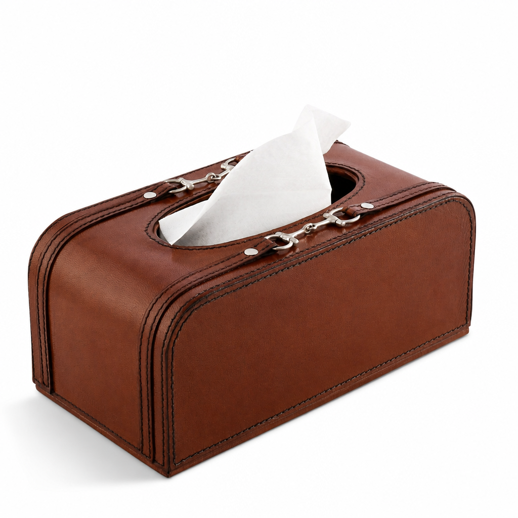 Premium Genuine Leather Bit Tissue Box 1