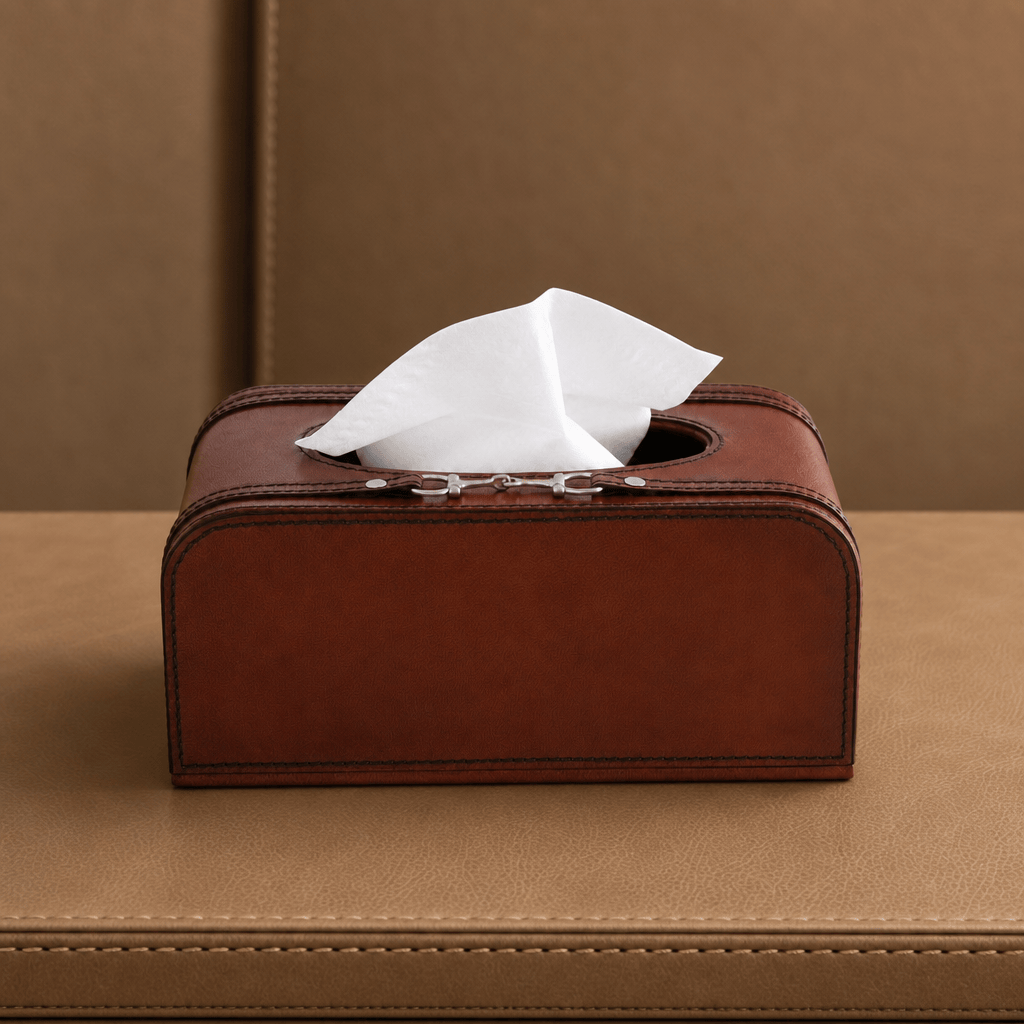 Premium Genuine Leather Bit Tissue Box 3