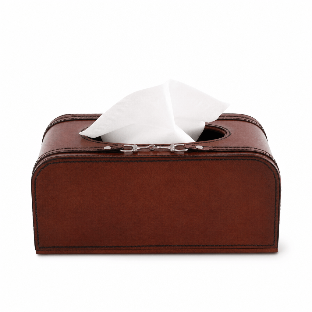Premium Genuine Leather Bit Tissue Box 10