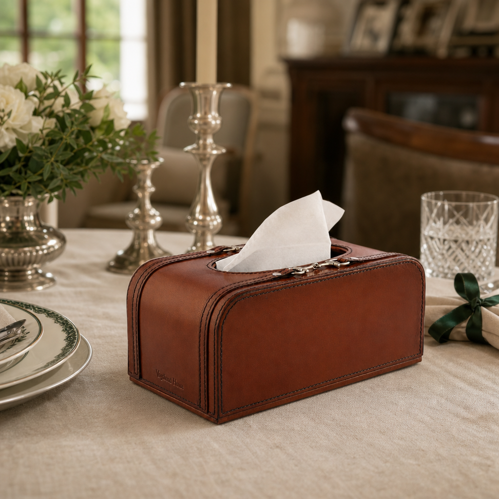 Premium Genuine Leather Bit Tissue Box 6