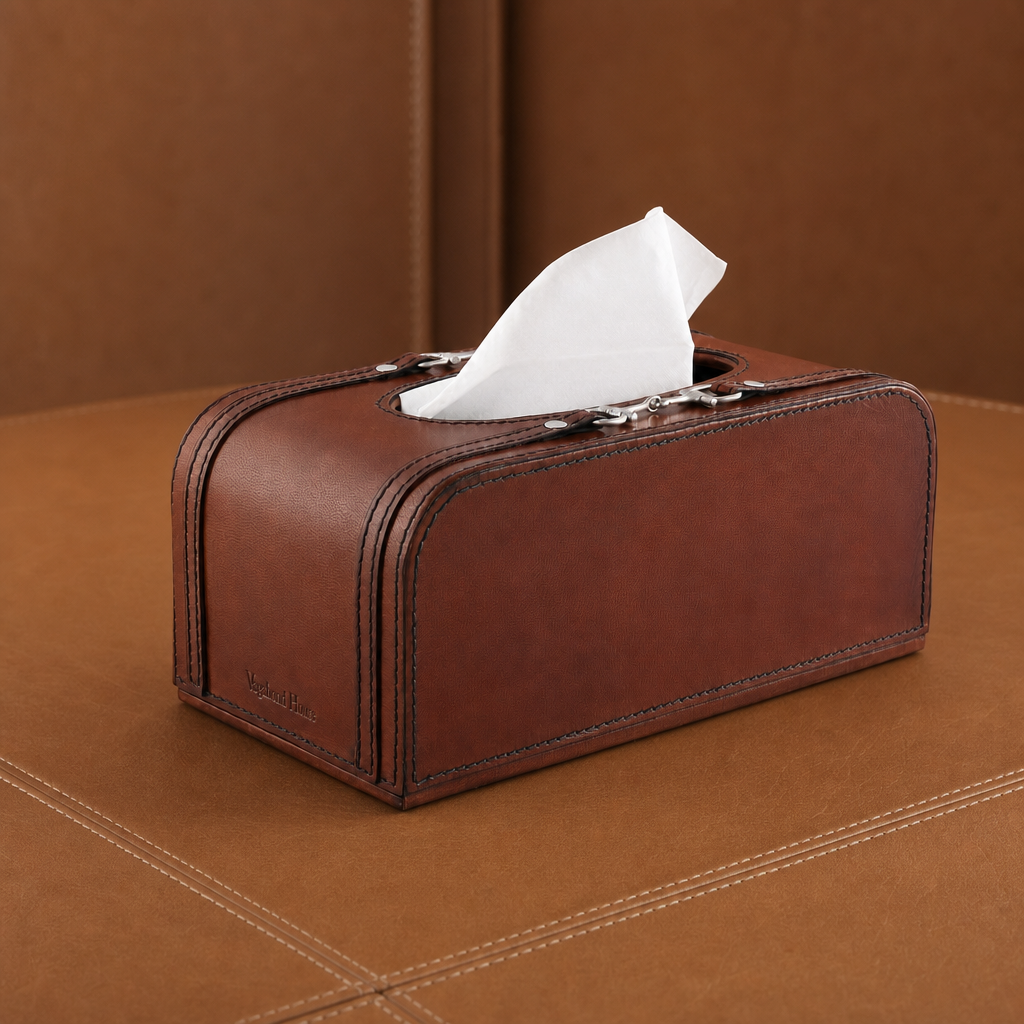 Premium Genuine Leather Bit Tissue Box 4