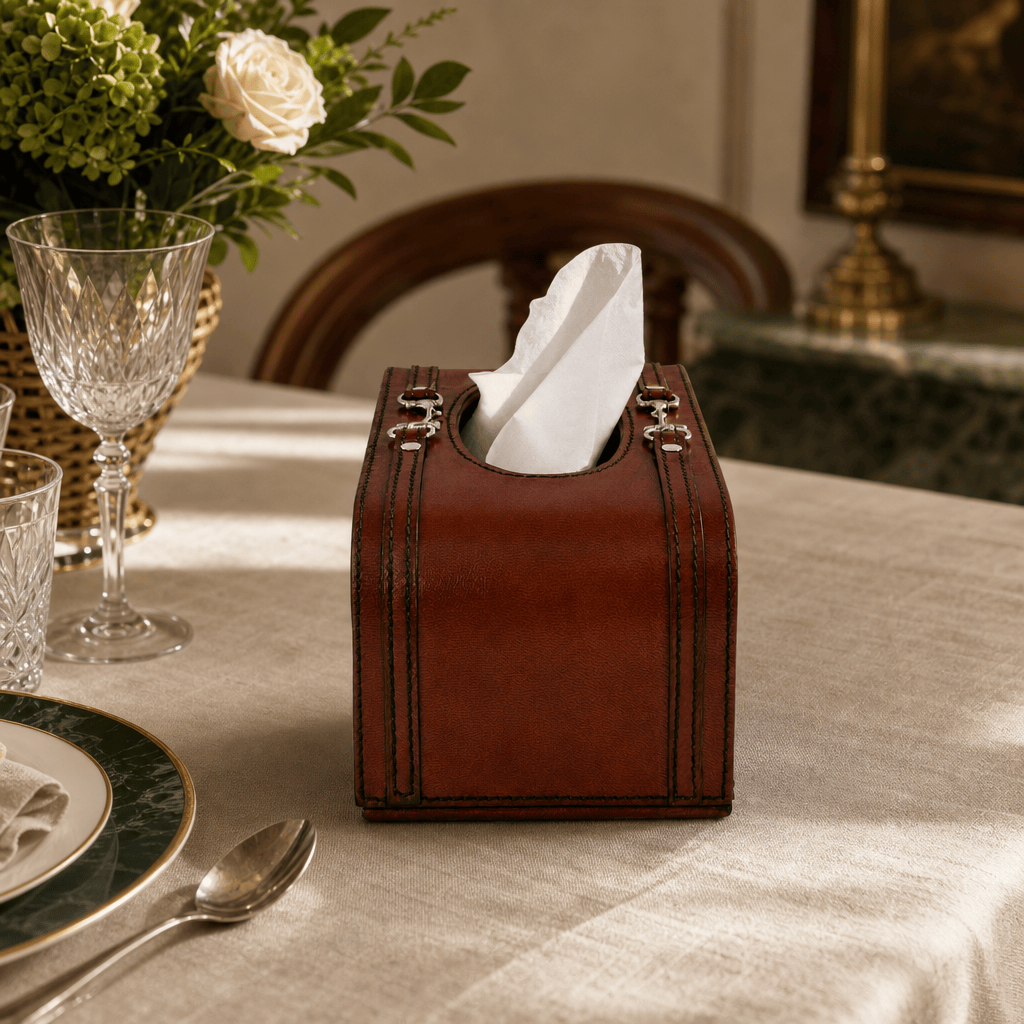 Premium Genuine Leather Bit Tissue Box 7