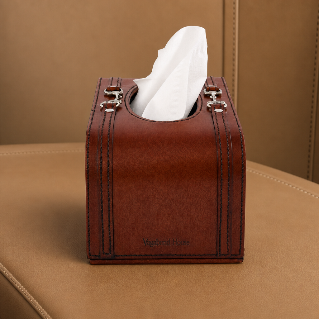 Premium Genuine Leather Bit Tissue Box 5