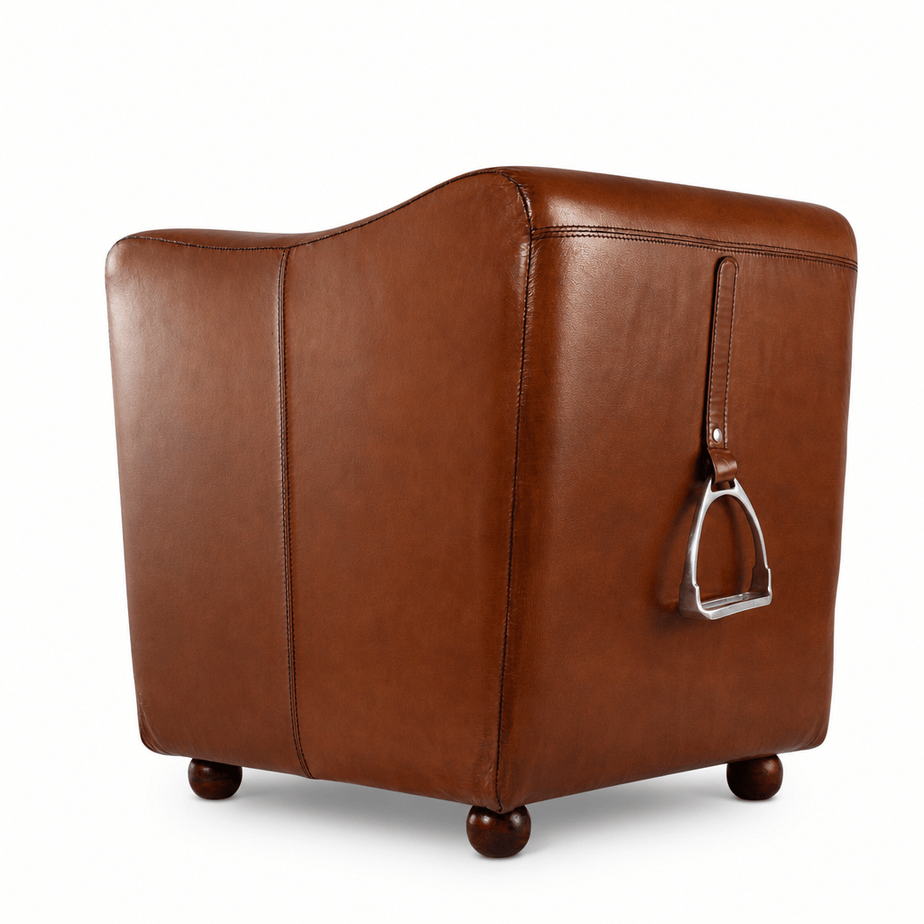 Stirrup Cognac Leather Stool 8