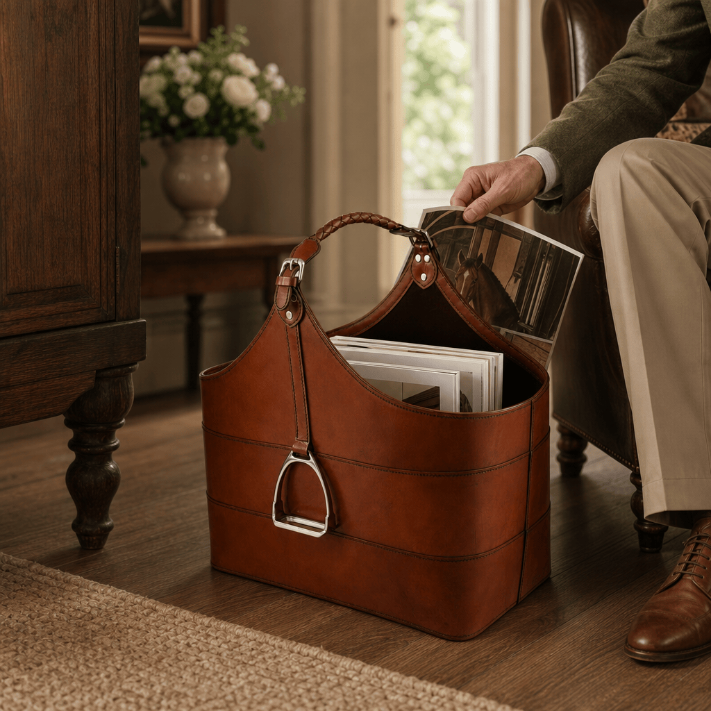Stirrup Oval Magazine Basket 4