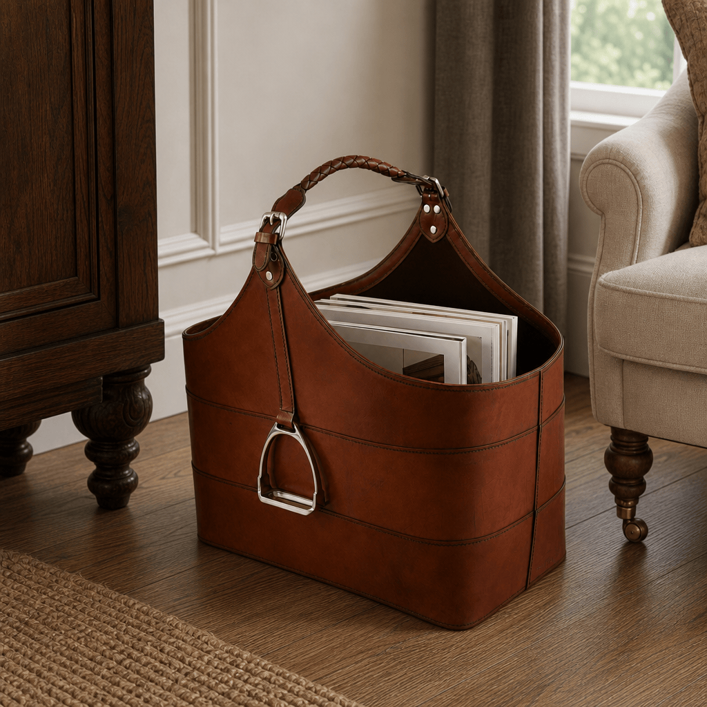 Stirrup Oval Magazine Basket 2