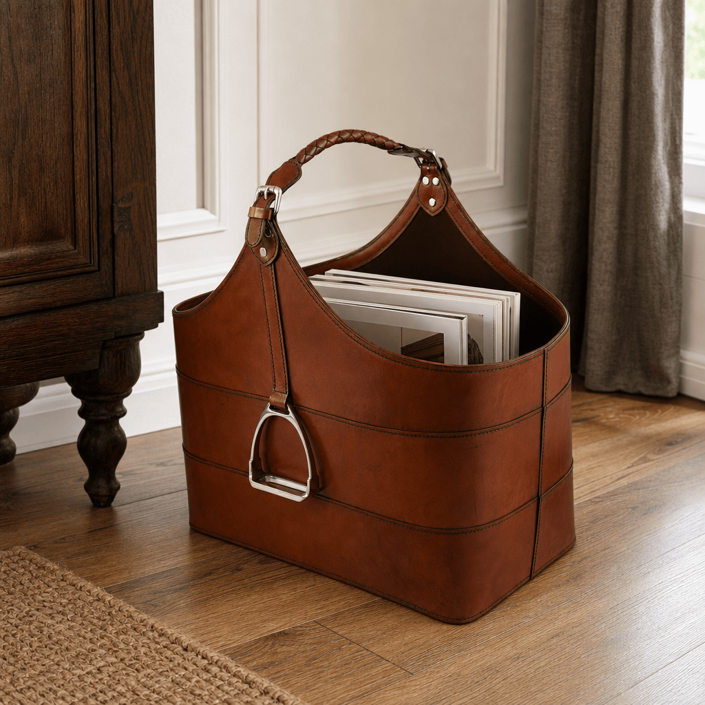 Stirrup Oval Magazine Basket 1