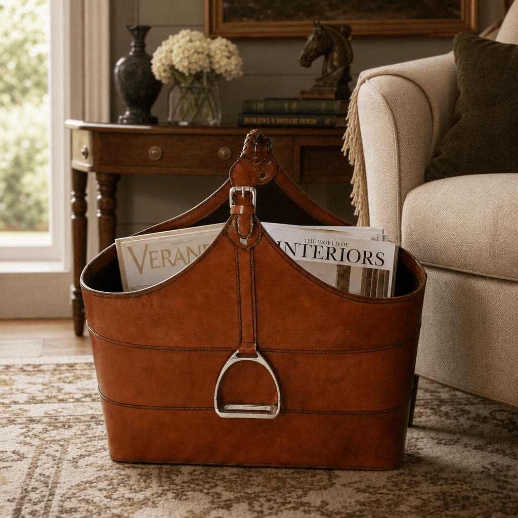 Stirrup Oval Magazine Basket 5