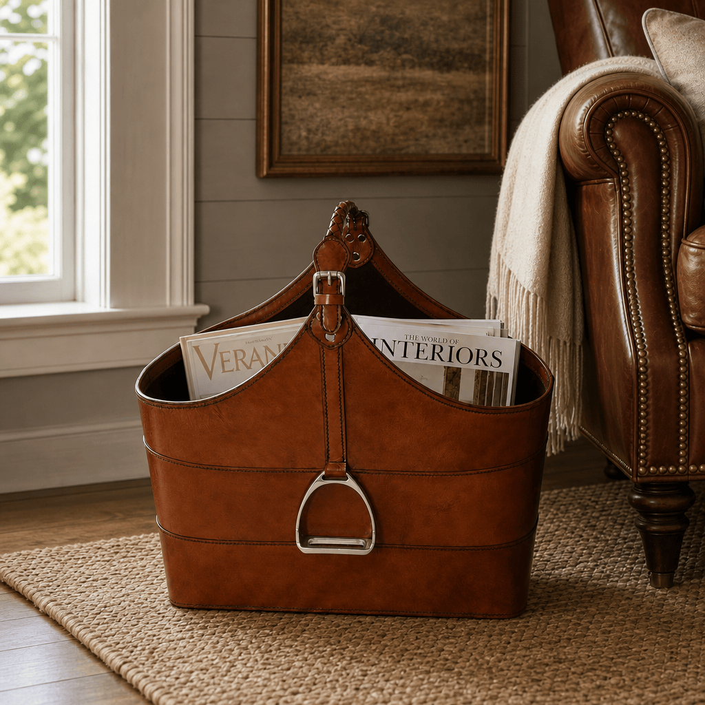 Stirrup Oval Magazine Basket 3