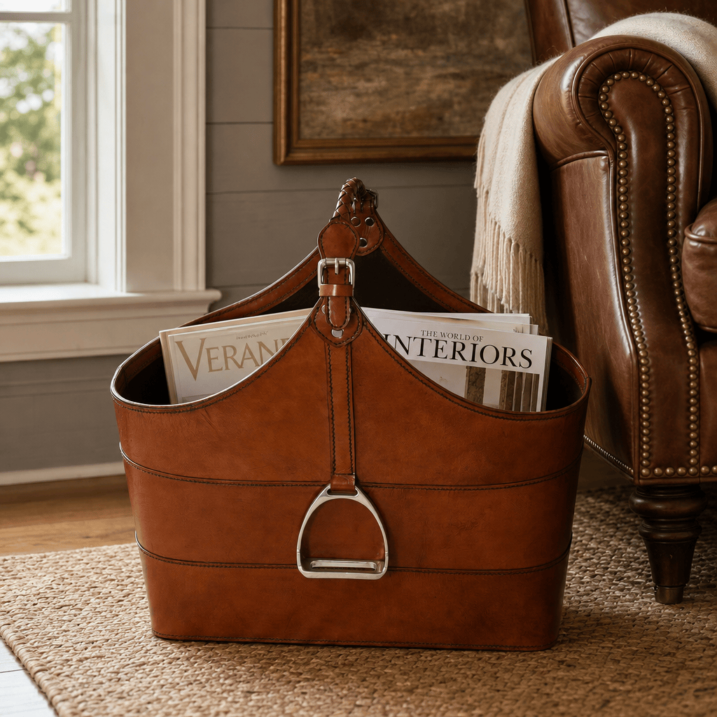 Stirrup Oval Magazine Basket 10