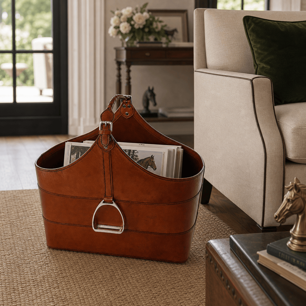 Stirrup Oval Magazine Basket 6