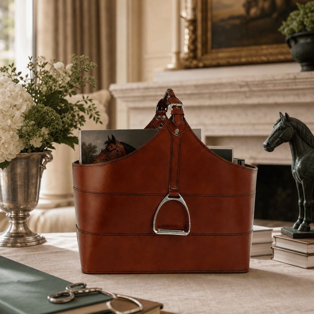 Stirrup Oval Magazine Basket 9
