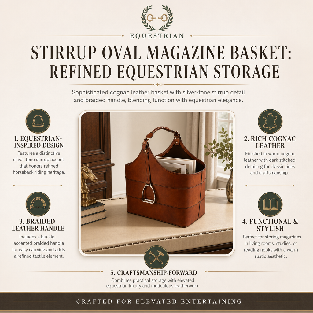 Stirrup Oval Magazine Basket 11