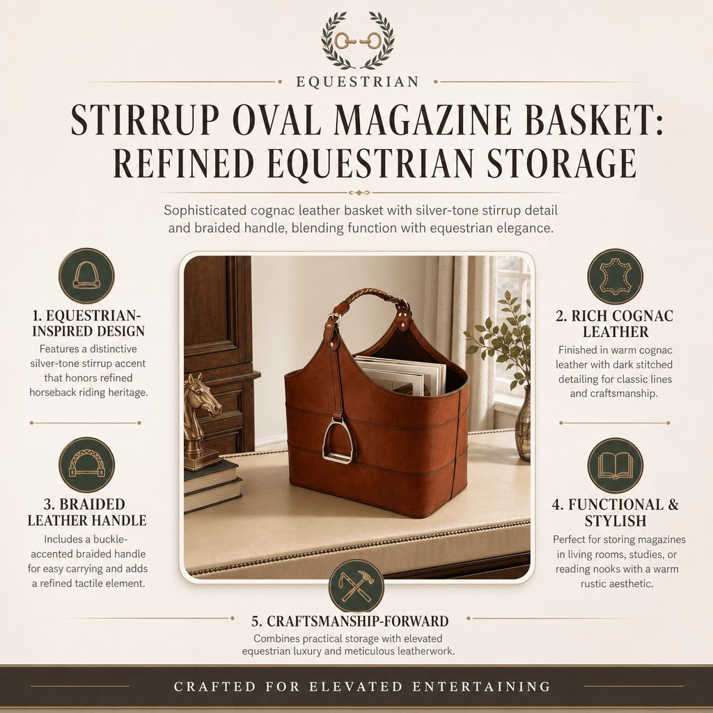 Stirrup Oval Magazine Basket 11