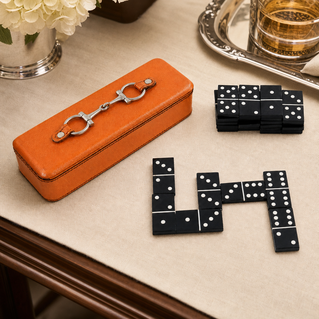 Bit Leather Amber Domino Set 2