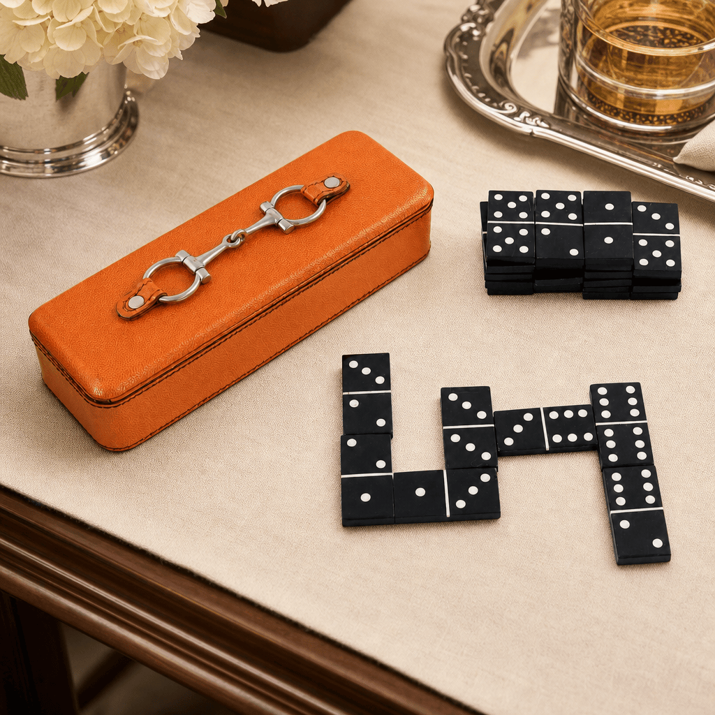Bit Leather Amber Domino Set 2