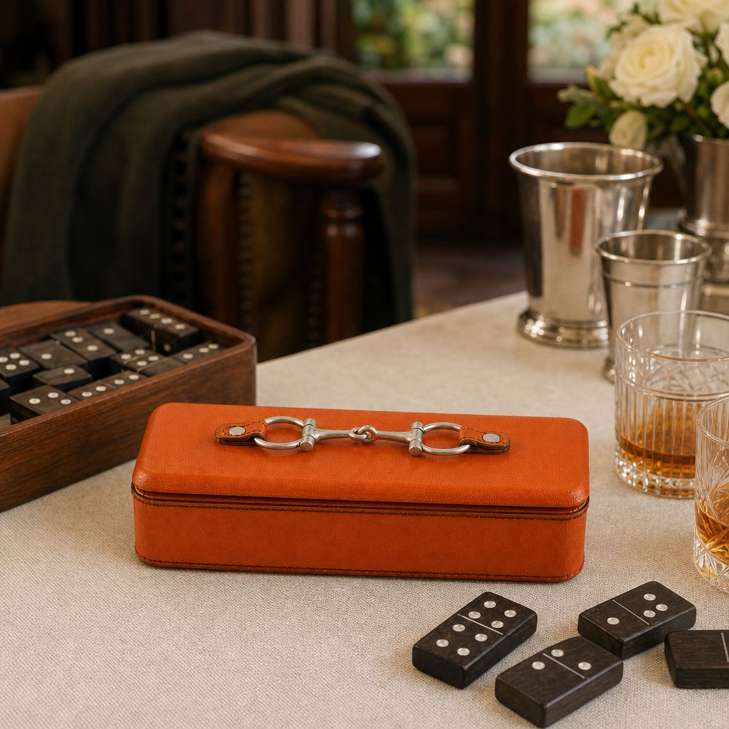 Bit Leather Amber Domino Set 5