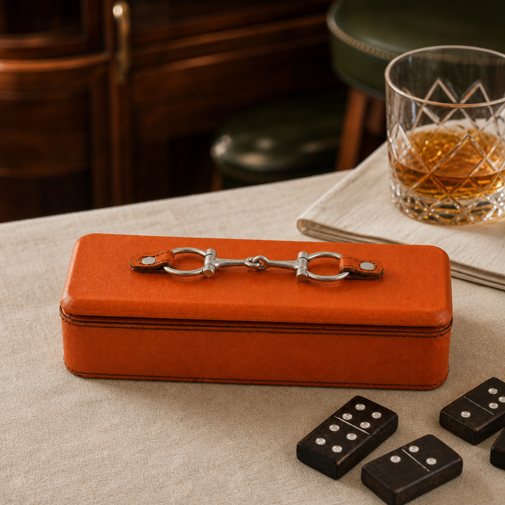 Bit Leather Amber Domino Set 3