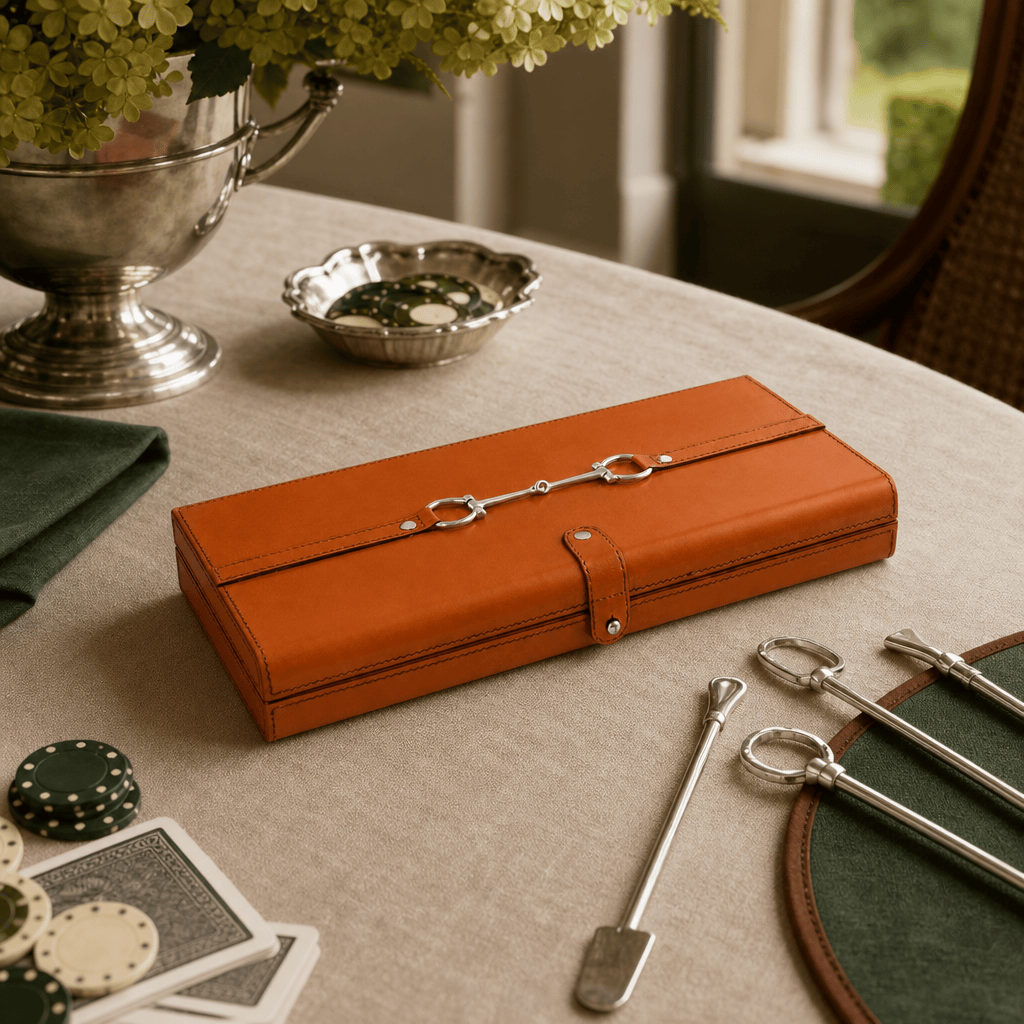 Bit Poker Set Amber Leather Small 5