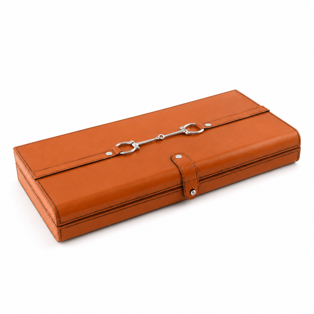 Bit Poker Set Amber Leather Small 10