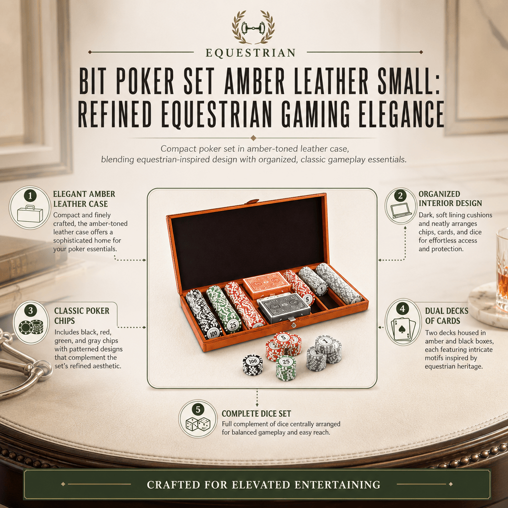 Bit Poker Set Amber Leather Small 11