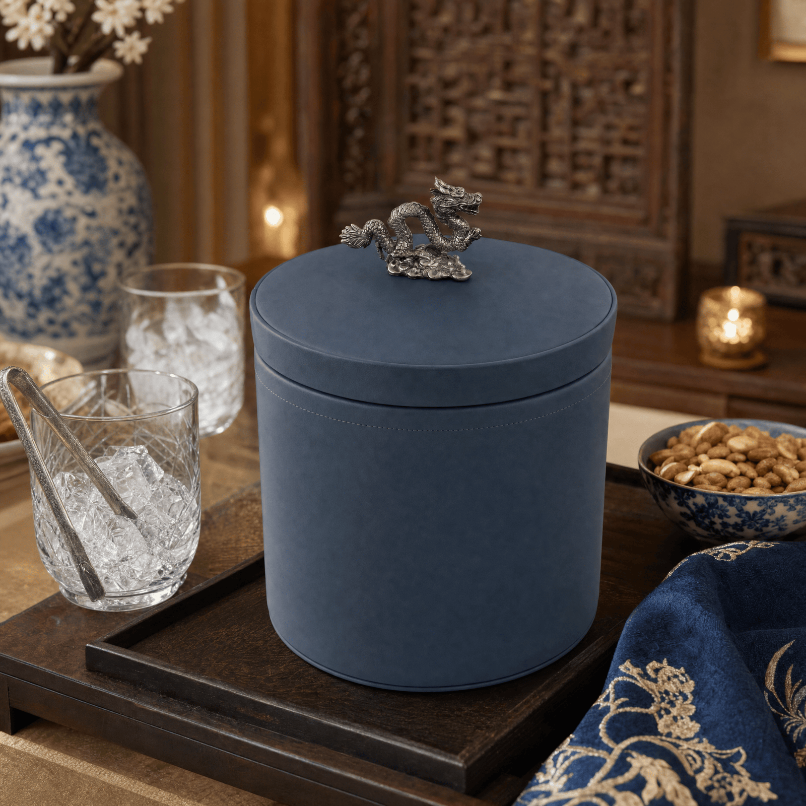Dragon Vegan Leather Ice Bucket 7