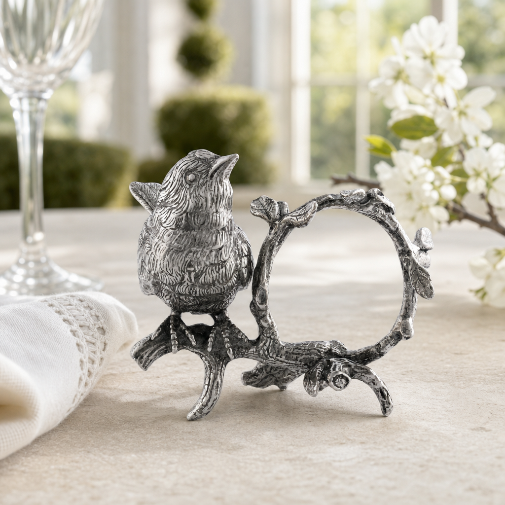 Pewter Song Bird Napkin Ring 2