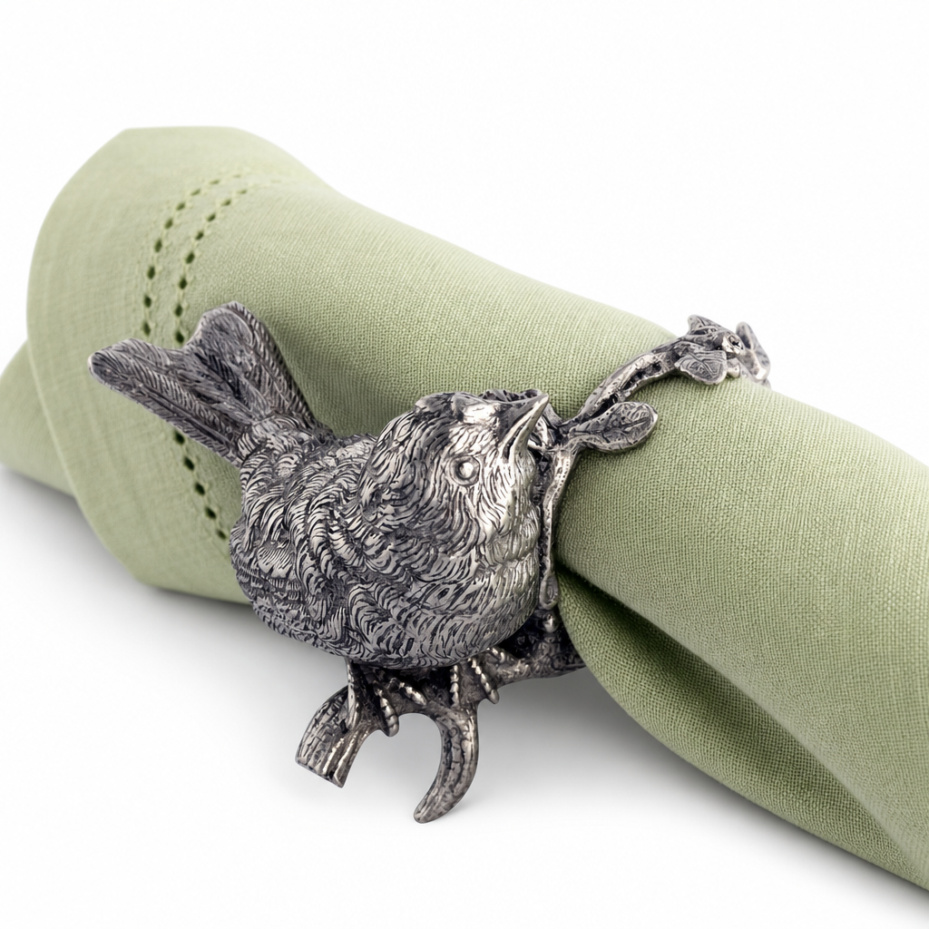 Pewter Song Bird Napkin Ring 10