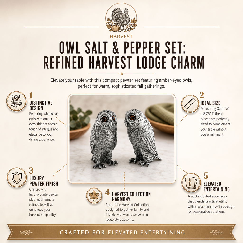 Owl Salt & Pepper Set 4