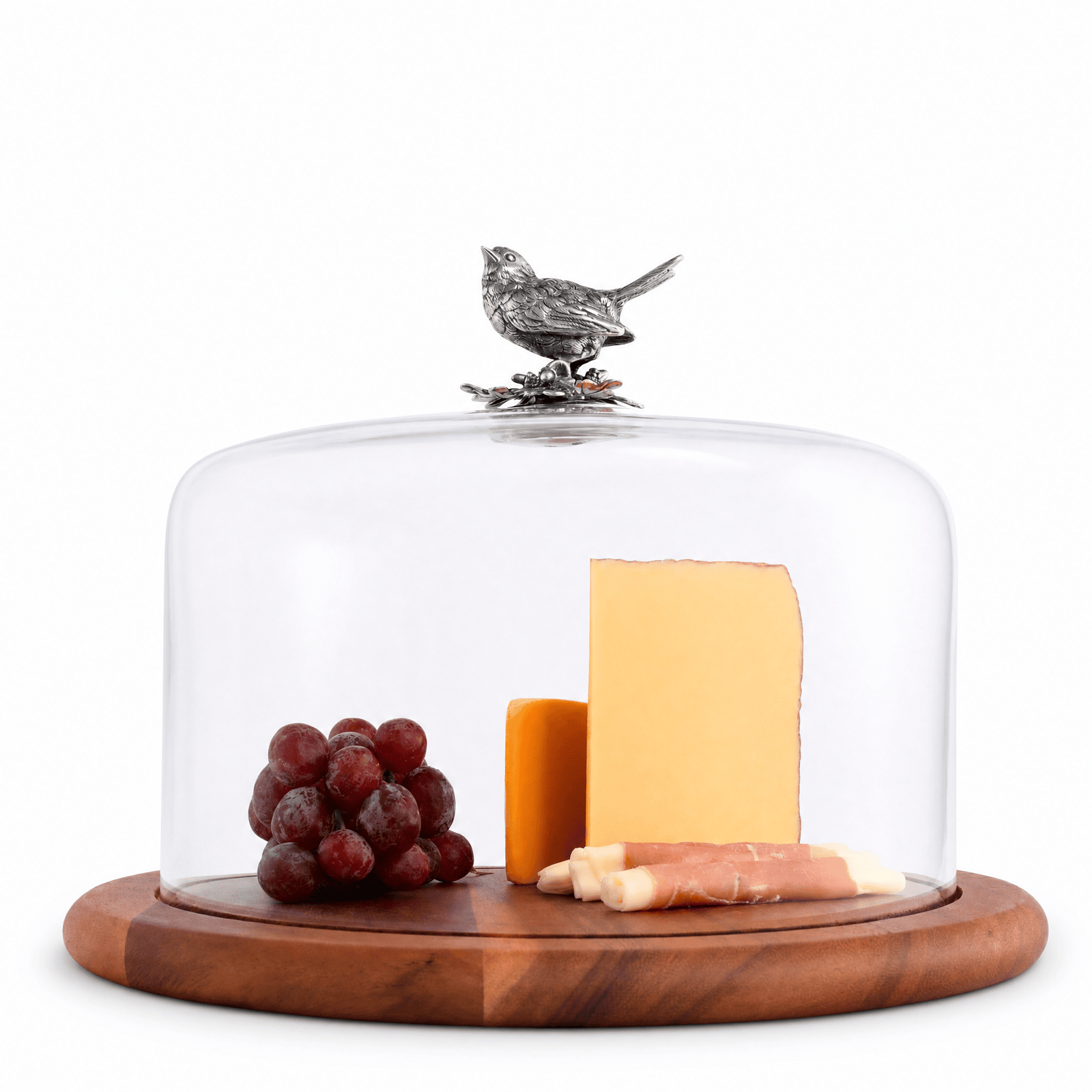 Song Bird Glass Covered Cheese Wood Board 1