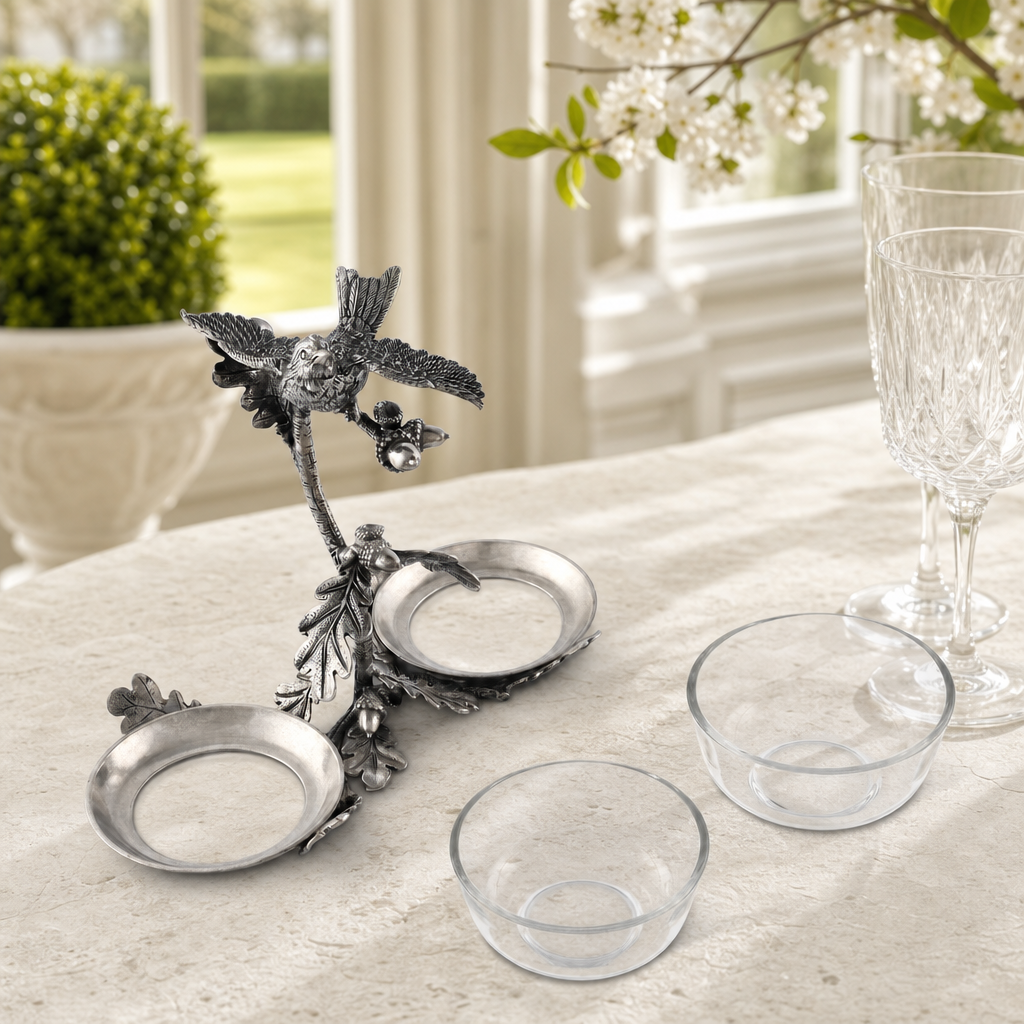 Song Bird Double Condiment Bowl 4