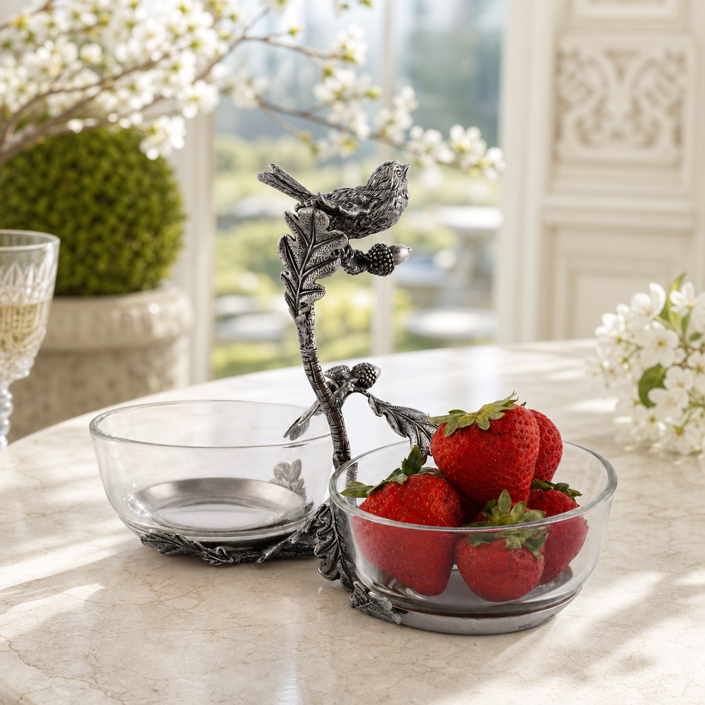 Song Bird Double Condiment Bowl 5