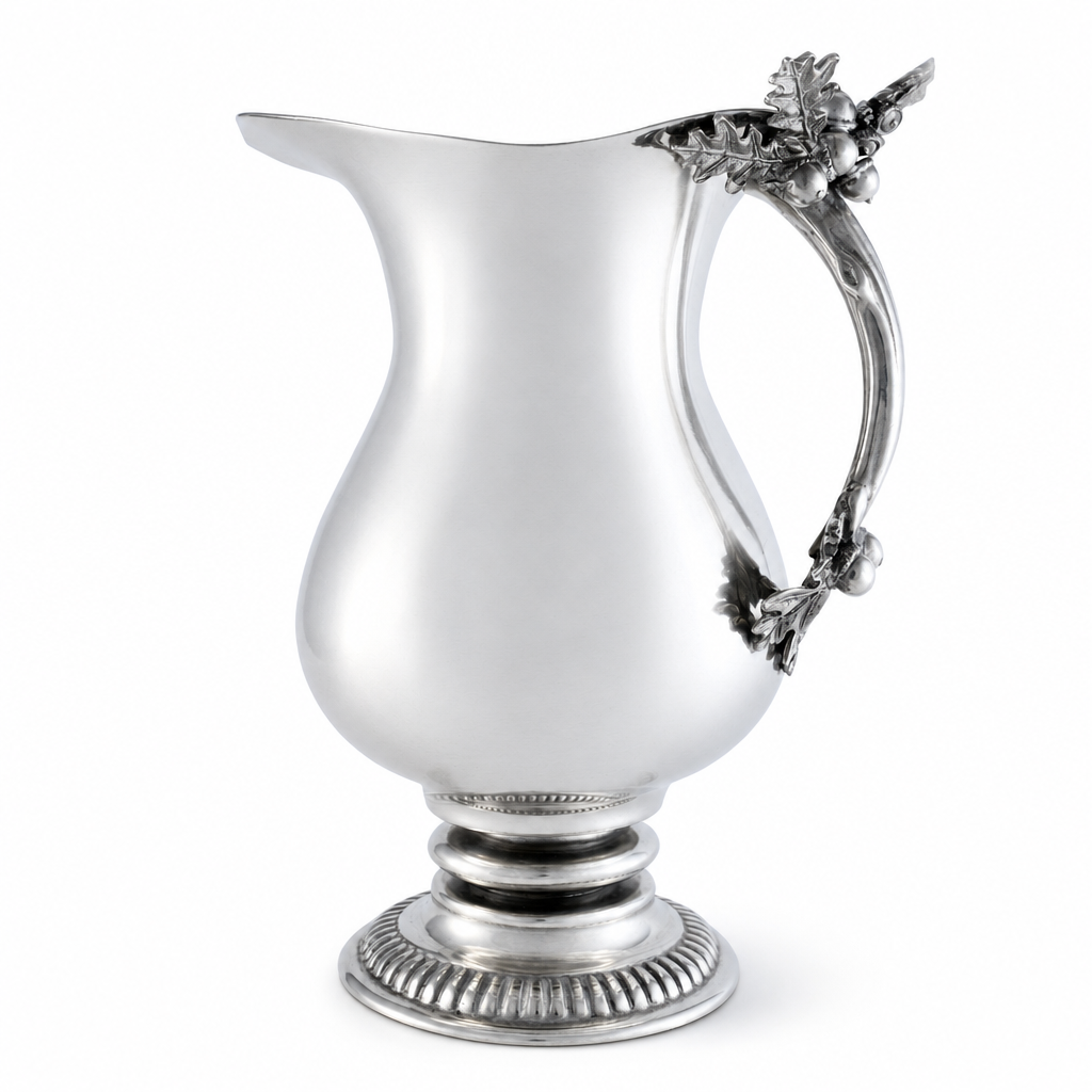 Pewter Oak Leaf Pitcher 8