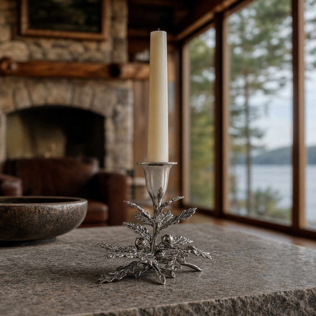 Oak Leaf Candlestick - 1 Taper 2