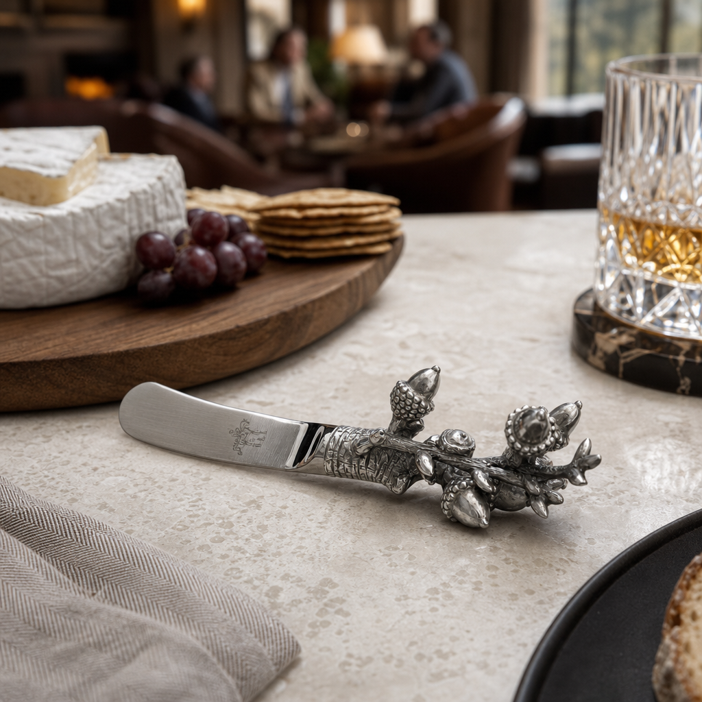 Pewter Acorn & Oak Leaf Handle Spreader 7