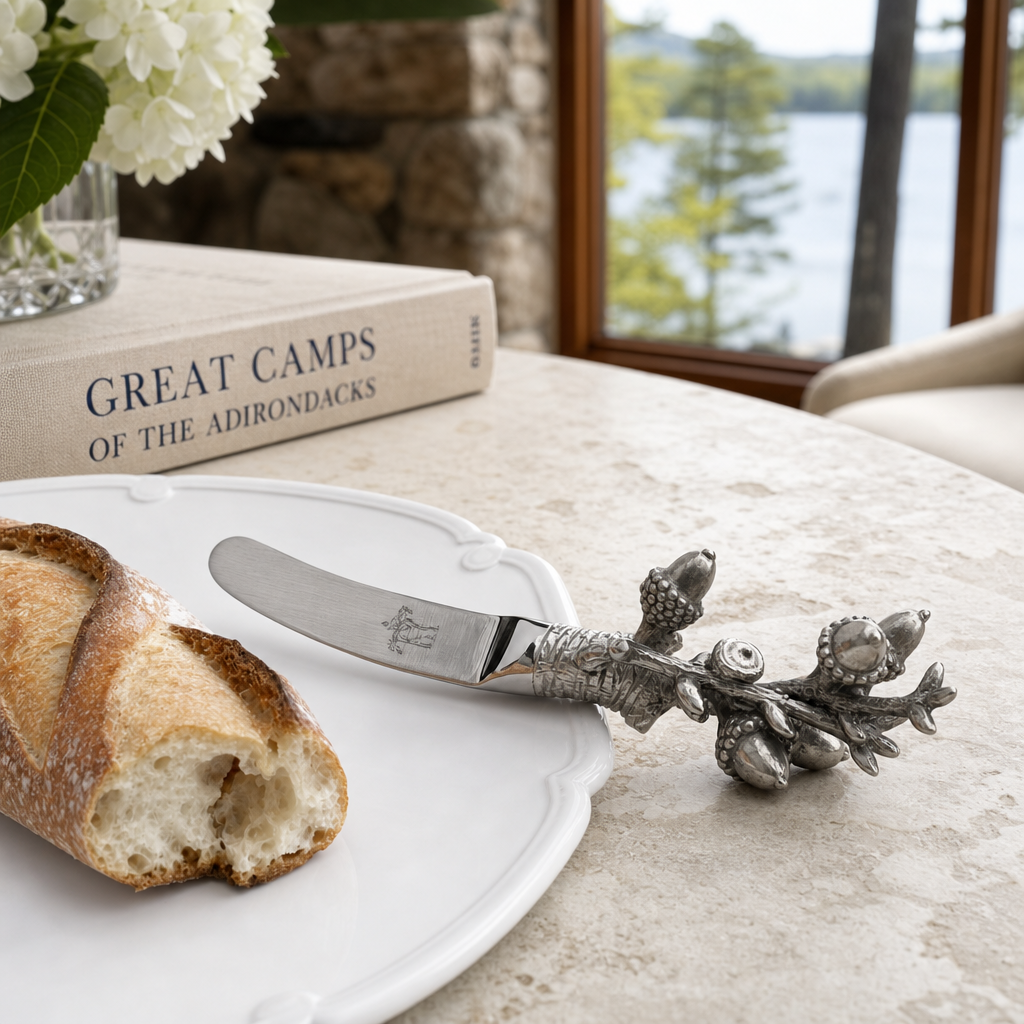 Pewter Acorn & Oak Leaf Handle Spreader 7