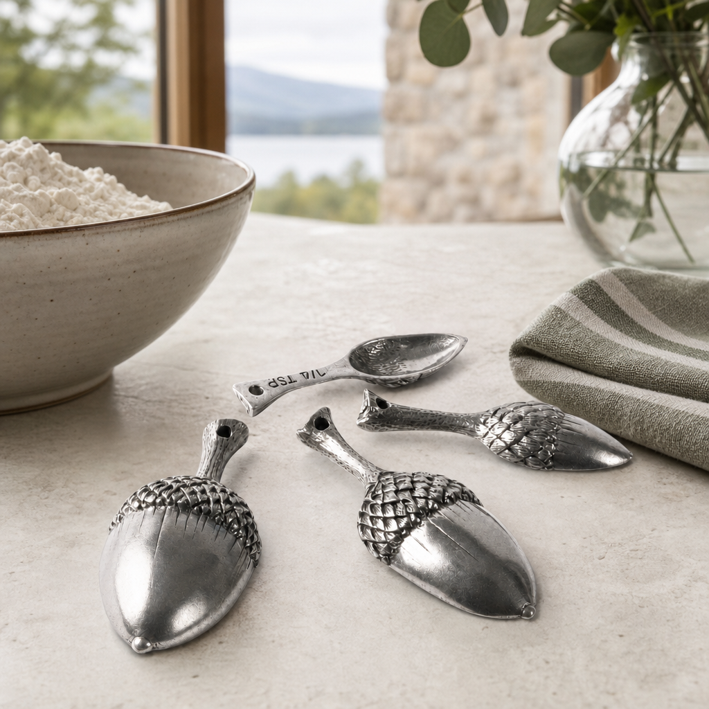 Pewter Acorn Measuring Spoons 4
