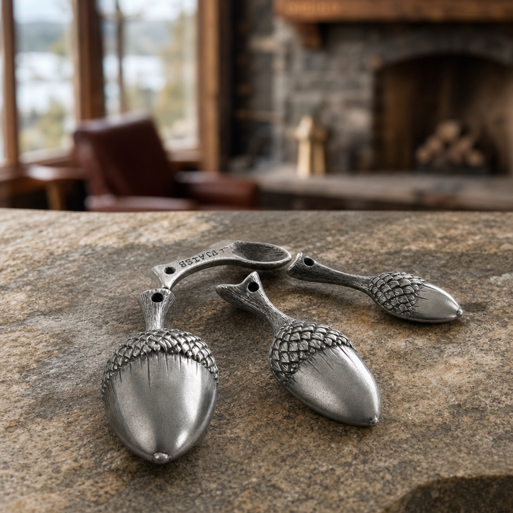 Pewter Acorn Measuring Spoons 3