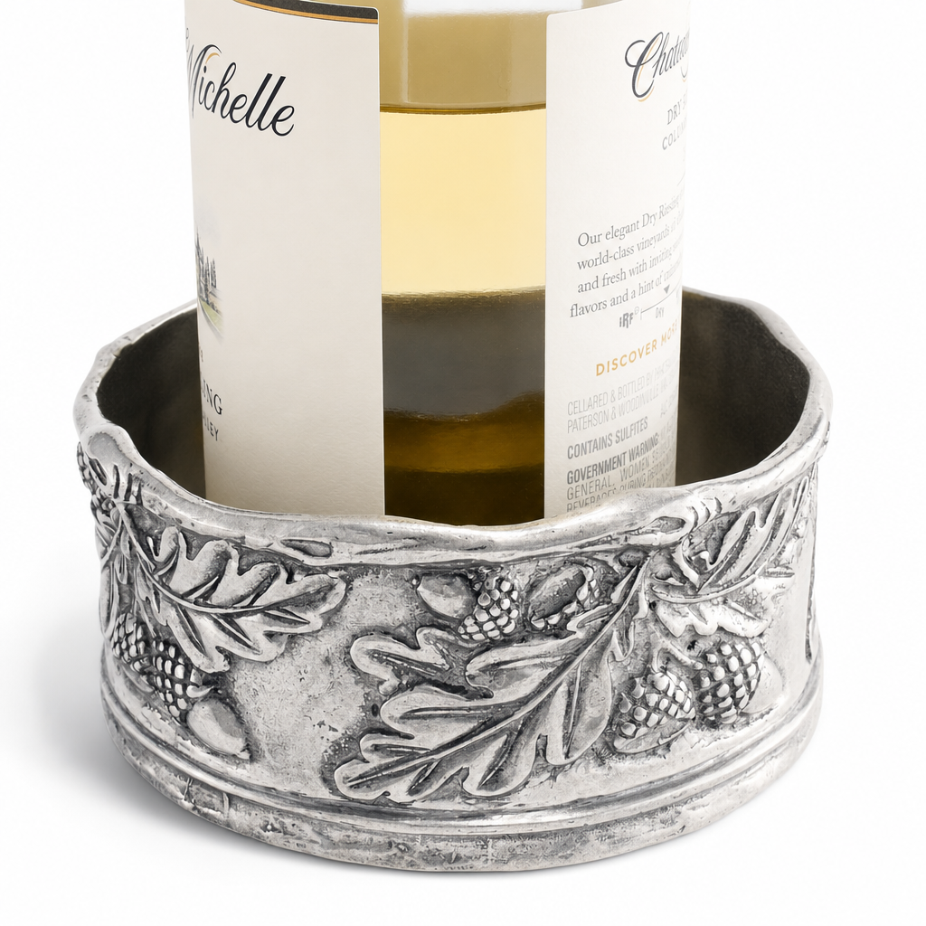 Acorn Oak & Leaf Pewter Wine Coaster 11