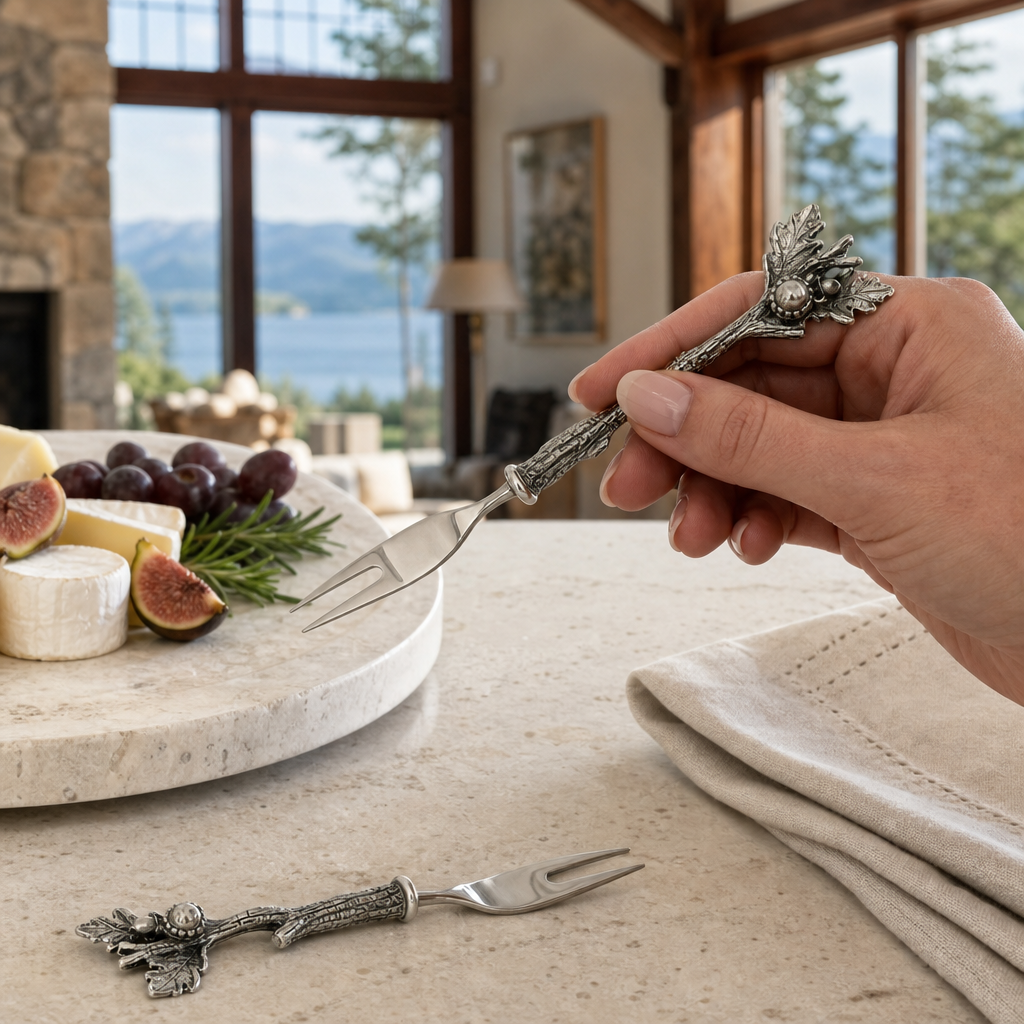 Acorn & Oak Leaf Hors d'oeuvre Fork 3