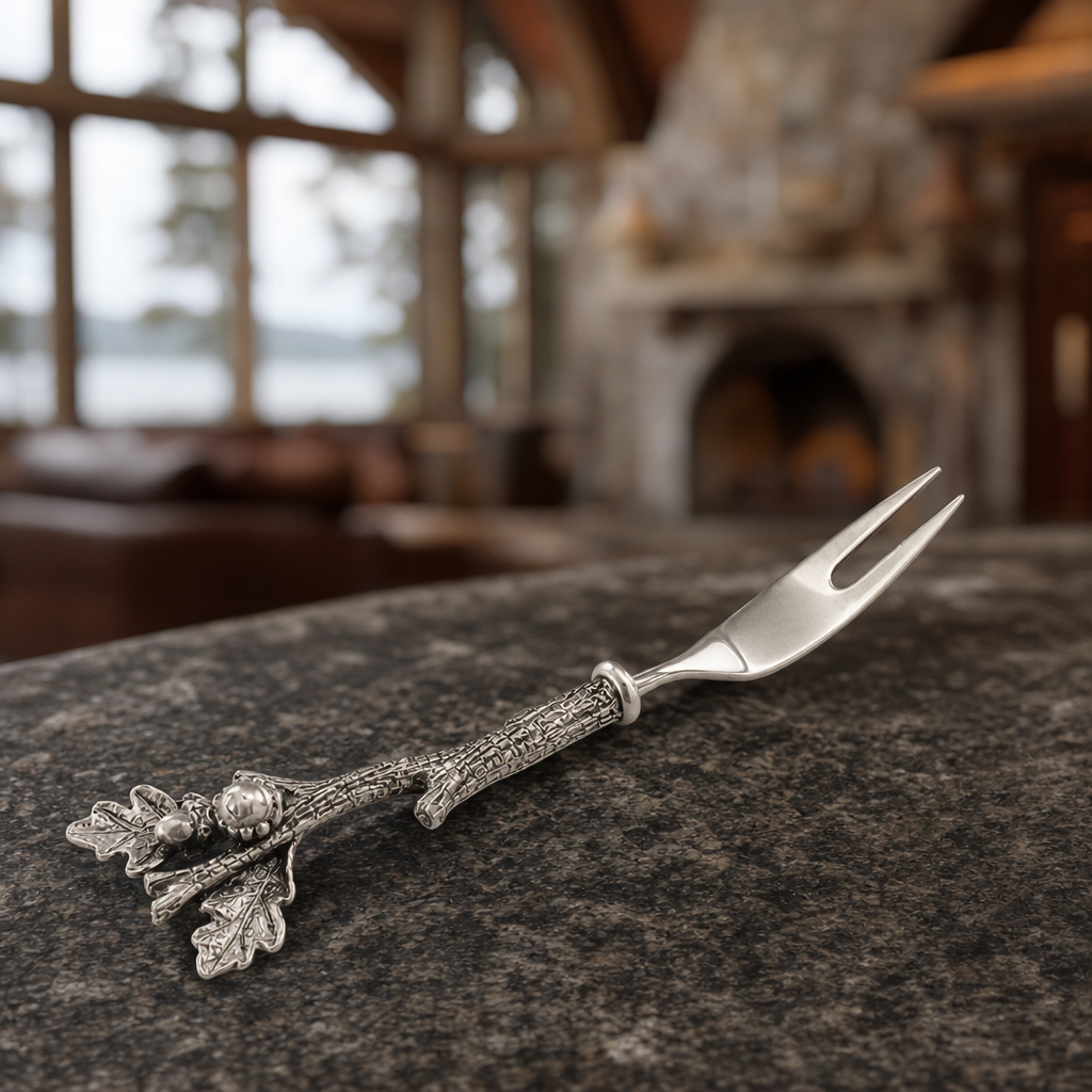 Acorn & Oak Leaf Hors d'oeuvre Fork 2