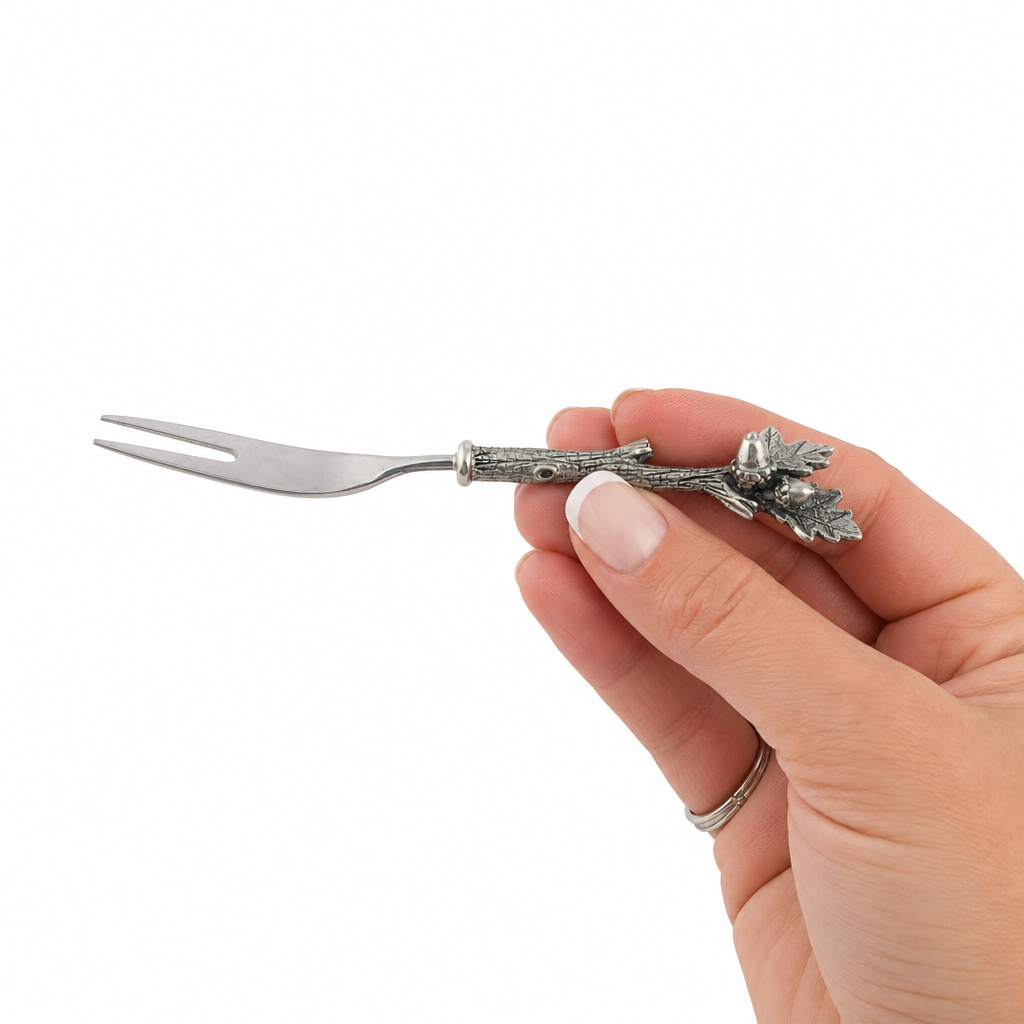 Acorn & Oak Leaf Hors d'oeuvre Fork 6