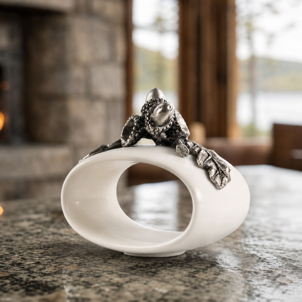 Acorn Stoneware Napkin Ring 2