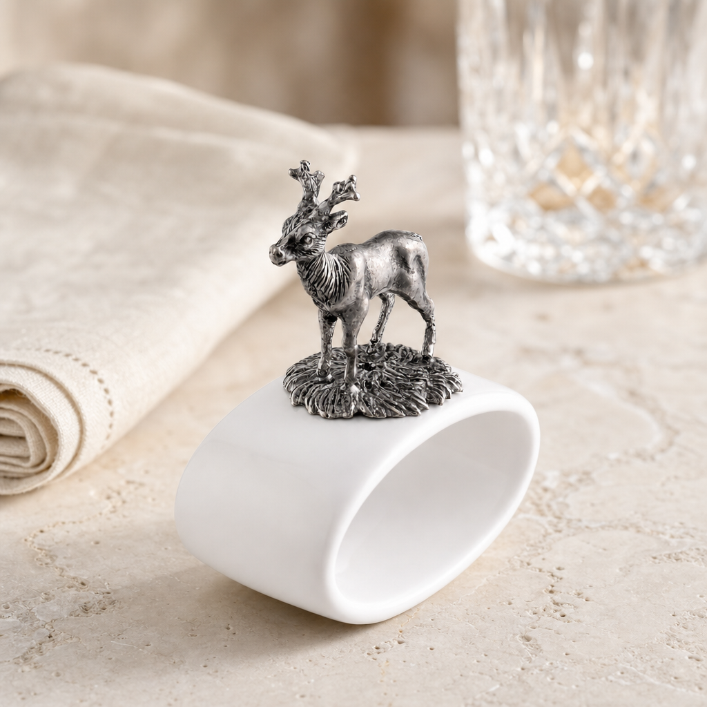 Deer Stoneware Napkin Ring 2
