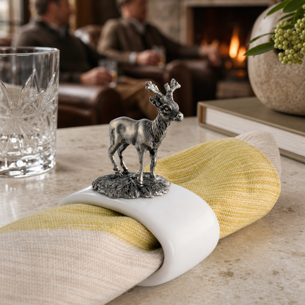 Deer Stoneware Napkin Ring 7
